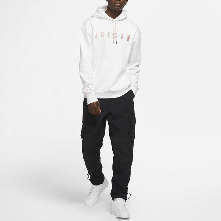 Air Jordan Sport DNA Solid Color Fleece Lined hooded Pullover Sports White CK9568-100