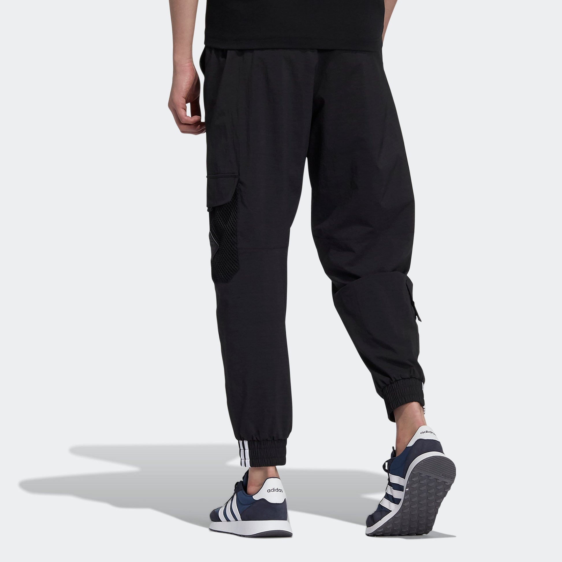 Men's adidas neo Cg Tp1 Multiple Pockets Athletics Sports Bundle Feet Black Pants HE7942