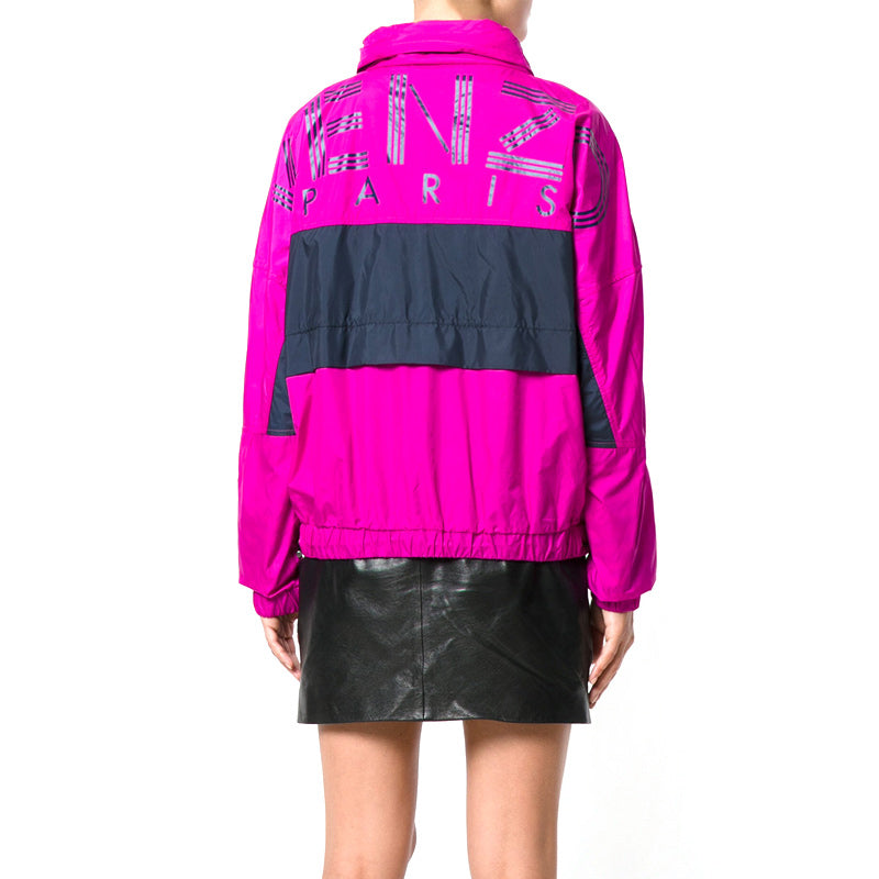 KENZO polyester Stripe Short Jacket Rose Red F762BL062560-26