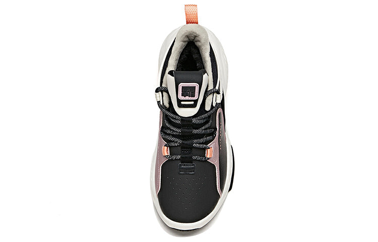 (WMNS) ANTA Overbearing Mid-Top 'Black White Pink' 122048903-4