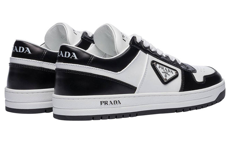 (WMNS) PRADA Downtown Leather Sneakers 'White Black ' 1E792M_3LKG_F0964_F_030