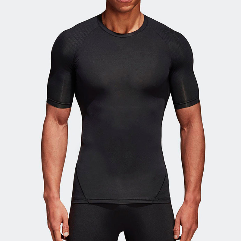 adidas Ask Tec Tee Ss Tight Gym Sports Short Sleeve Black CF7171