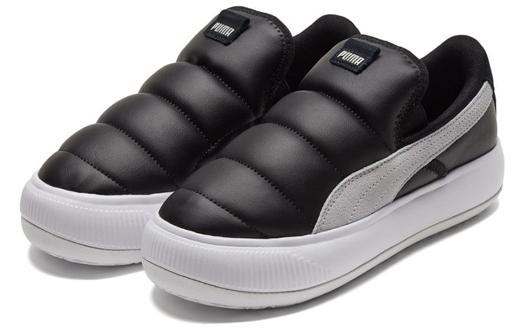 (WMNS) PUMA Suede Mayu Slip-on Shoes Black/White 383827-01