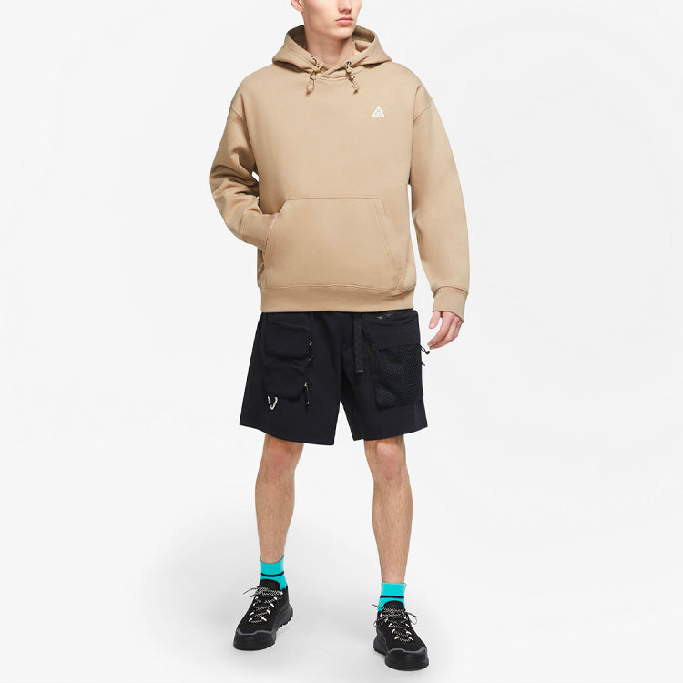 Nike ACG Series Embroidered Logo hooded Pullover Long Sleeves Khaki CW4490-247