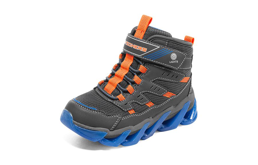 (GS) Skechers Mega-Surge Sneaker 'Grey Orange Blue' 400131L-CCBL