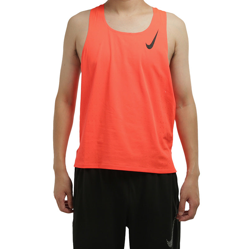Nike AeroSwift Breathable Training Sports Running Vest Orange CJ7836-854