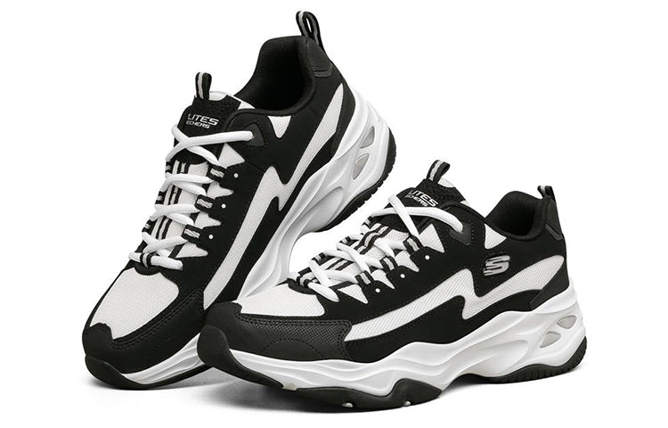 Skechers D'Lites 4.0 Low Chunky Shoes Black/White 237225-BKW