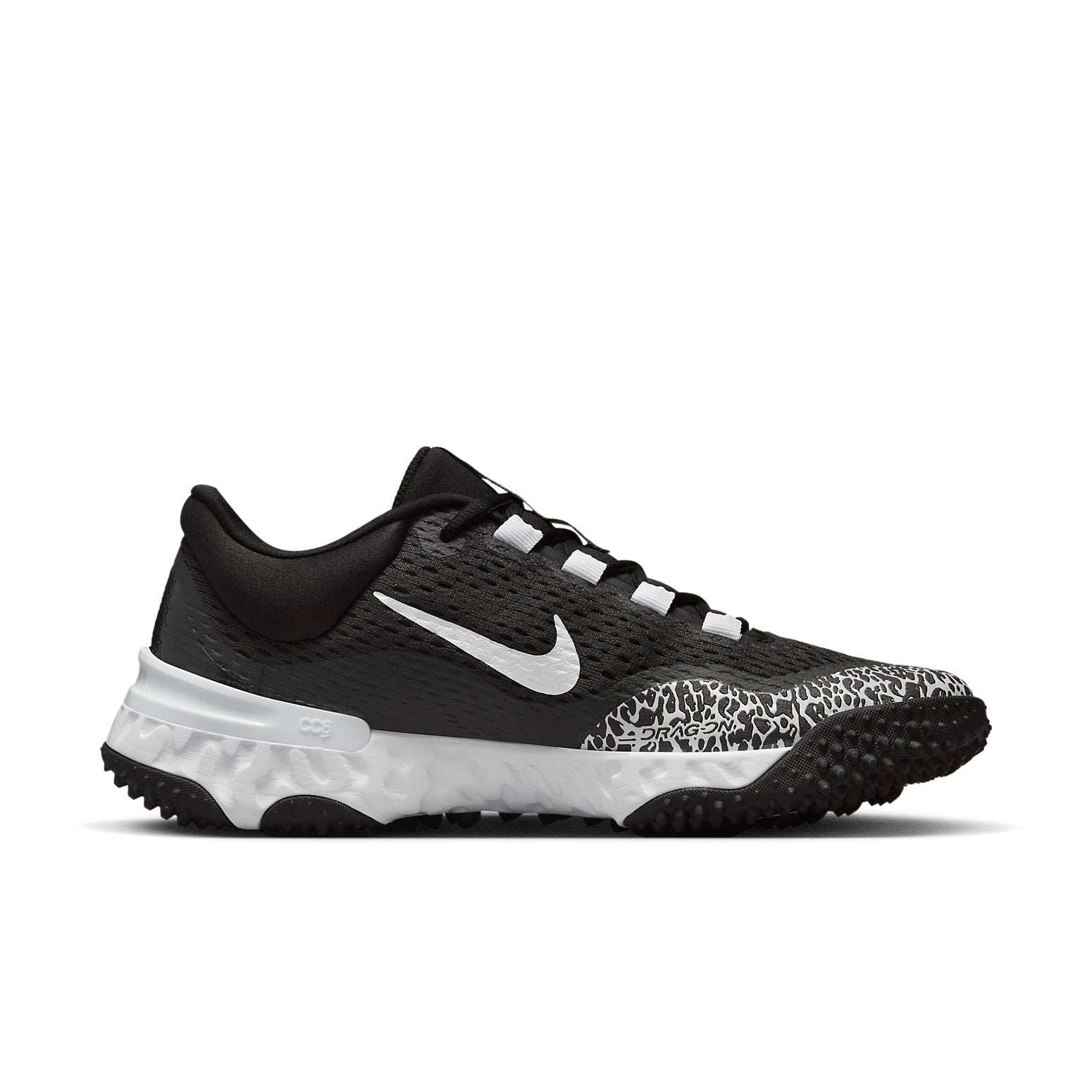 (WMNS) Nike Alpha Huarache Elite 4 TF 'Black Dark Smoke Grey' DV0496-010