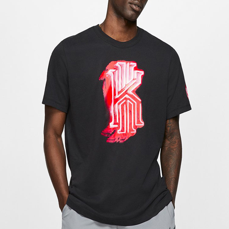 Nike DRI-FIT Kyrie Irving Printing Sports Short Sleeve 'Black' BV8321-010