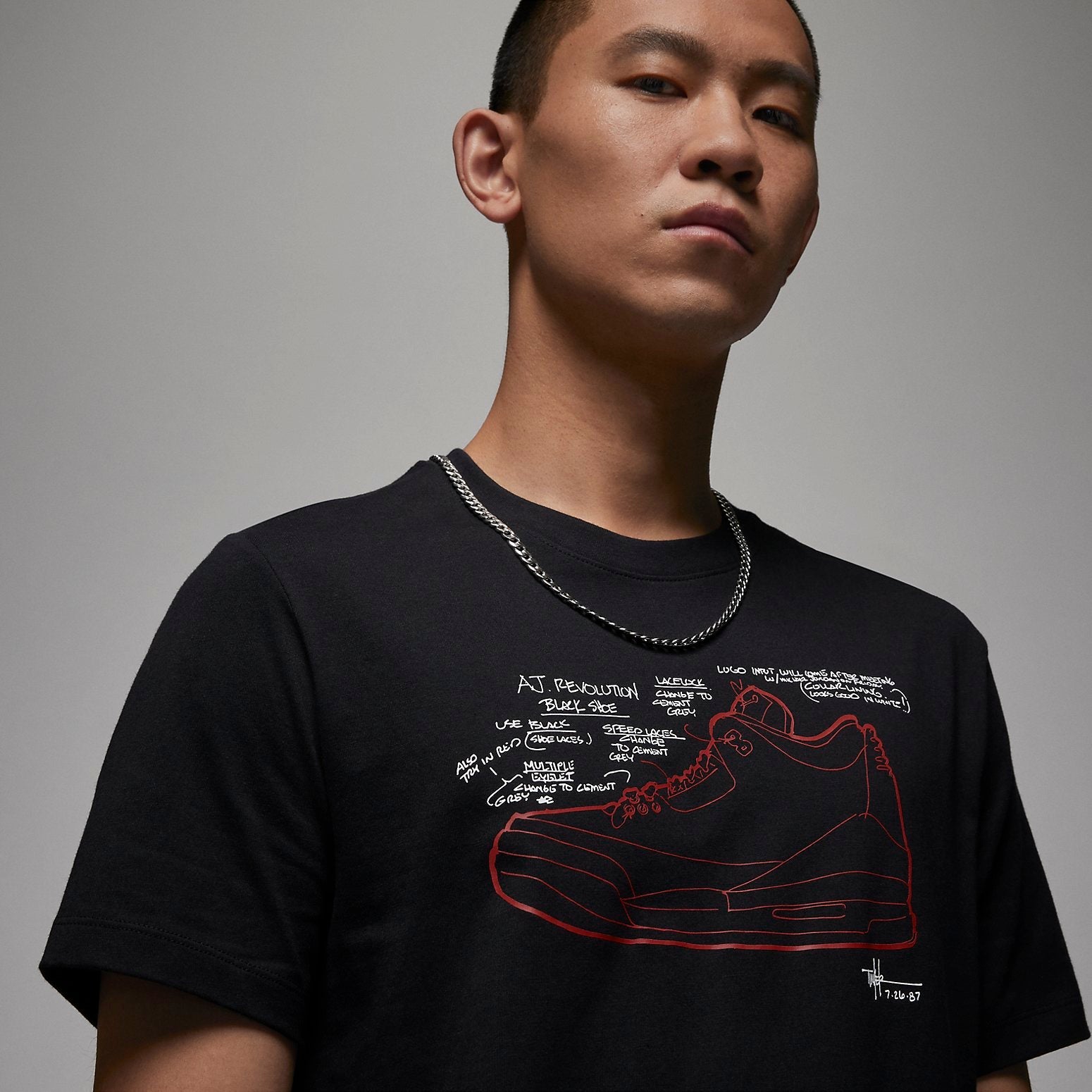 Air Jordan Sneaker T-Shirt 'Black' FN3715-010