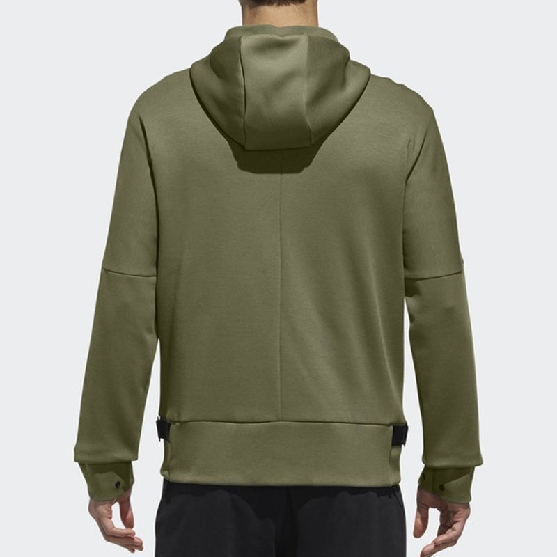 Men's adidas Martial Arts Series Knit Sports Hooded Jacket Military Green DM5237
