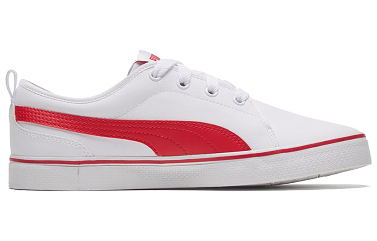 PUMA Street Retro Low Top Casual Skate Shoes Unisex White Red 367928-02