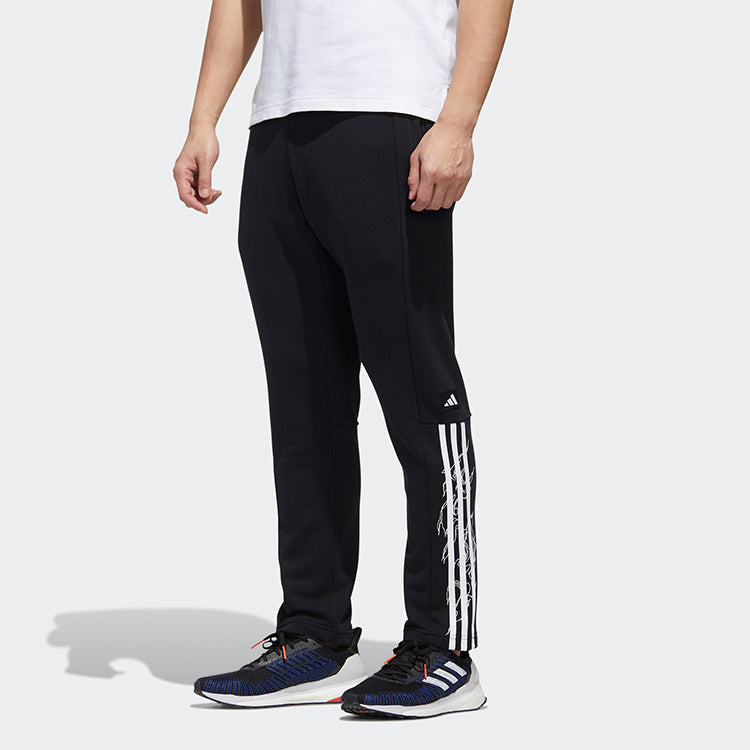 adidas Ub Pnt Wv Deco logo Printing Training Running Casual Sports Pants Black GM4428
