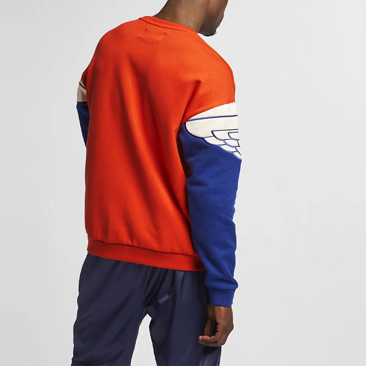Air Jordan Splicing Wings Pattern Casual Round Neck Pullover AO0427-891