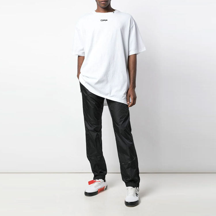Off-White SS20 Caravaggio Square Back Logo Print Short Sleeve White Tee OMAA038S201850050188