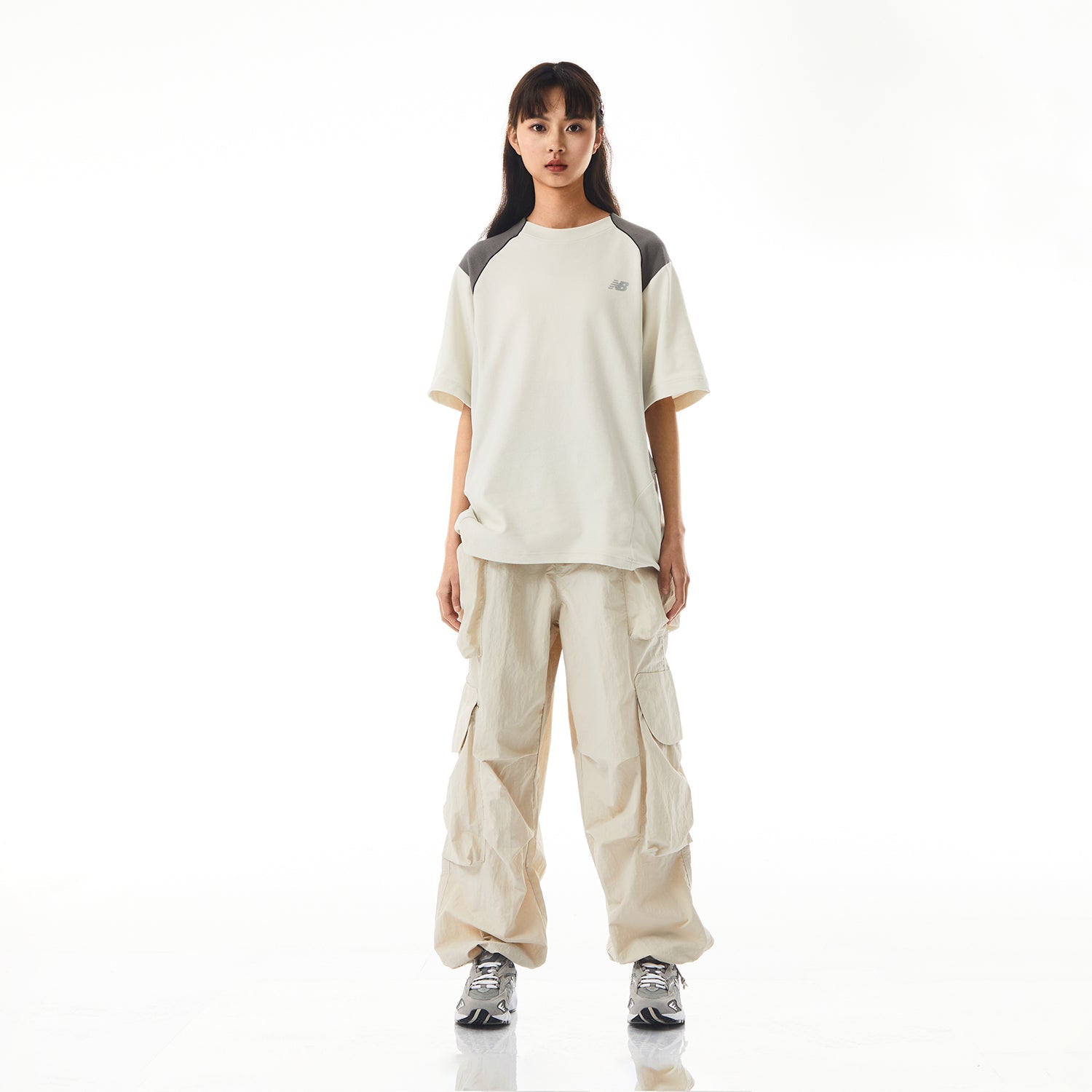 New Balance x LiangDong Color Block T-Shirt Asia Sizing 'White' NEE17113-WT