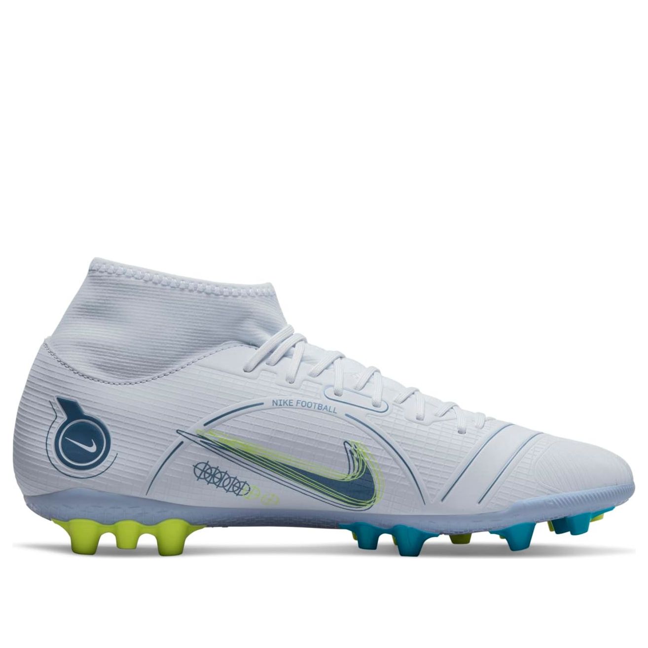 Nike Mercurial Superfly 8 Academy AG 'Grey Light Blue Yellow' DJ2866-054