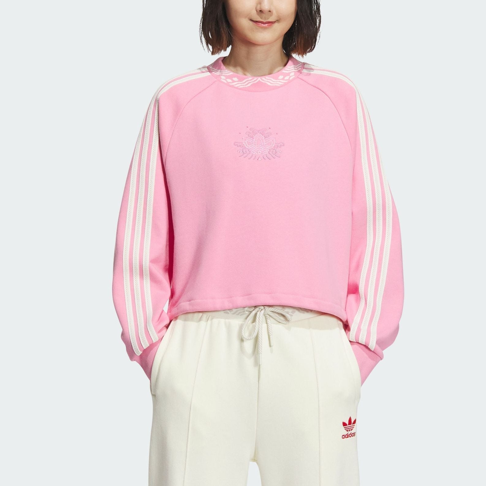 (WMNS) adidas Originals Crew Neck Sweatshirt Asia Sizing 'Pink' IX4229