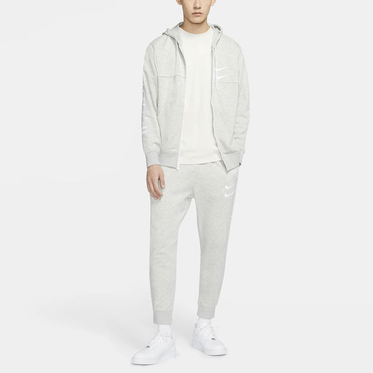 Nike Embroidery Logo Zipper Sport Jacket Men's White CU3927-050