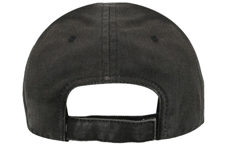 Balenciaga Washed Denim Logo Baseball Cap 'Black/White' 617160-4A2B4-1077