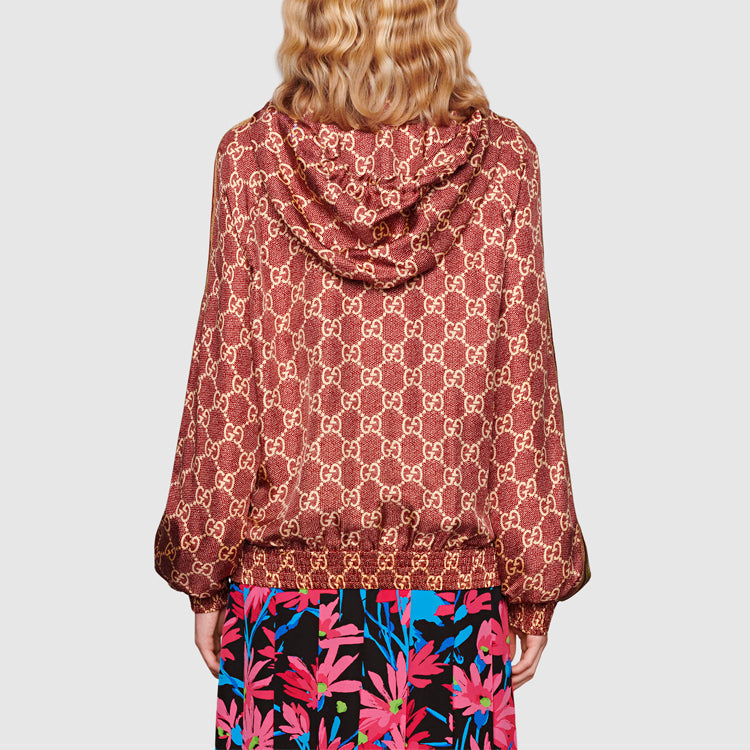 (WMNS) Gucci GG Supreme Print Silk Jacket 'Sweet Berries Rose' 631880-XJCL5-5281