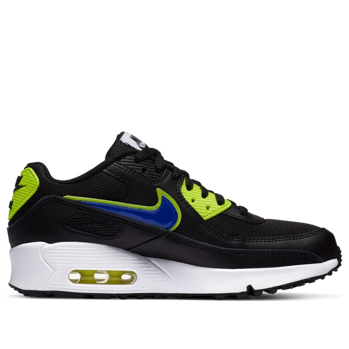 (GS) Nike Air Max 90 'Black Volt Racer Blue' DA4670-001