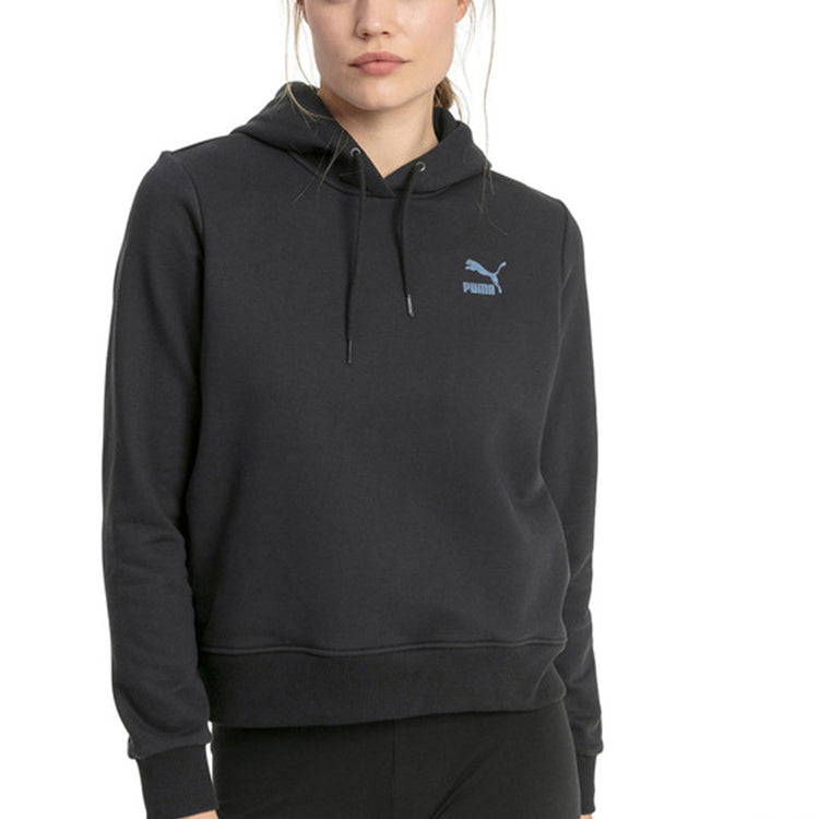 (WMNS) PUMA Iridescent Hoodie 'Black Grey Blue' 597877-01