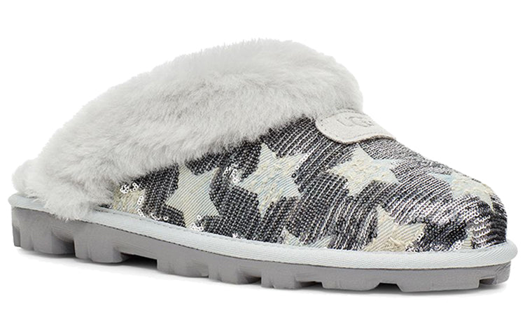 (WMNS) UGG Coquette Sequin Stars 'Gray White' 1107956-GRV