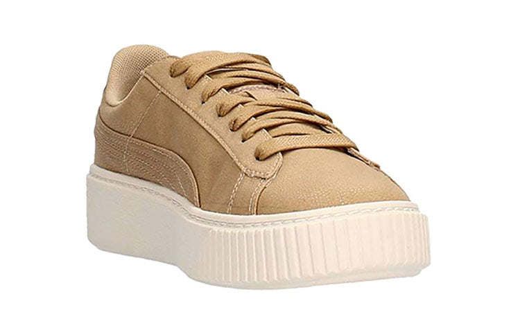 (WMNS) PUMA Basket Platform Cv 'Wheat White' 365623-02