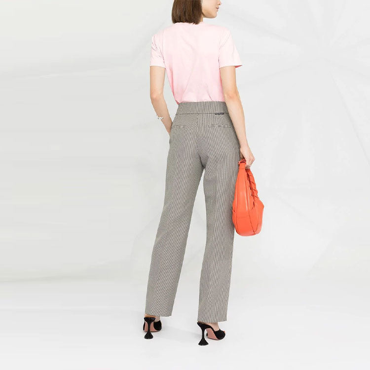 (WMNS) Off-White Logo Cotton Short Sleeve Slim Fit Version Pink OWAA049R21JER0073010