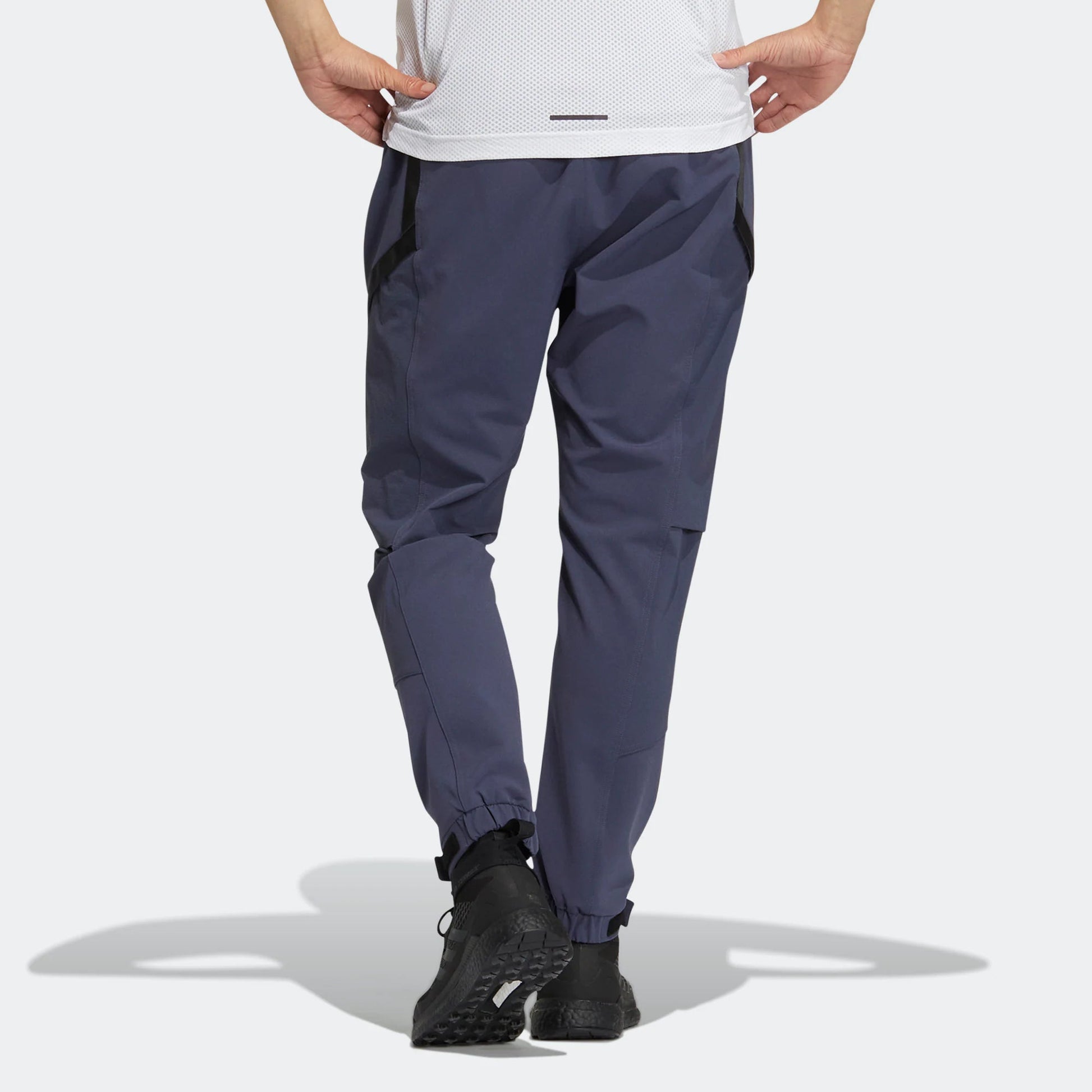 Men's adidas Terrex Voyg Pants Solid Color Embroidered Logo Sun Protection Sports Pants/Trousers/Joggers Blue IC8171