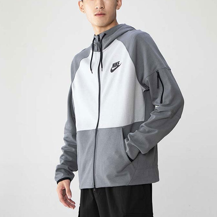 Men's Nike Tech-Pack Zipper Drawstring Hood Casual Jacket Gray DD5285-077