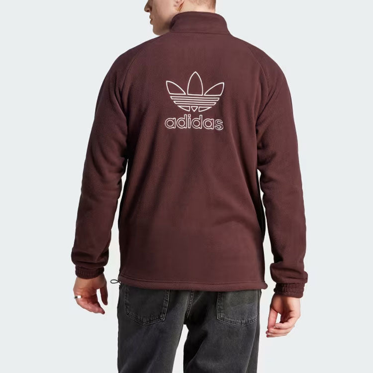 adidas Adicolor Classics Trefoil Teddy Fleece Jacket 'Brown' IK8383