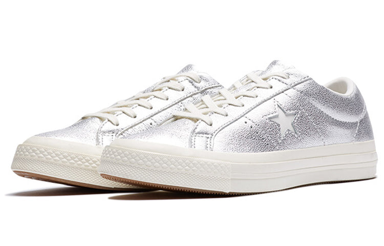 Converse One Star Shoes White/Silver 161590C