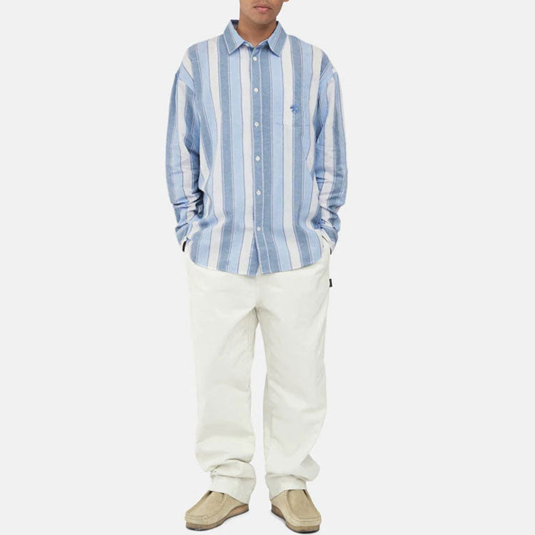 Stussy Wide Striped Shirt 'Blue' 1110239