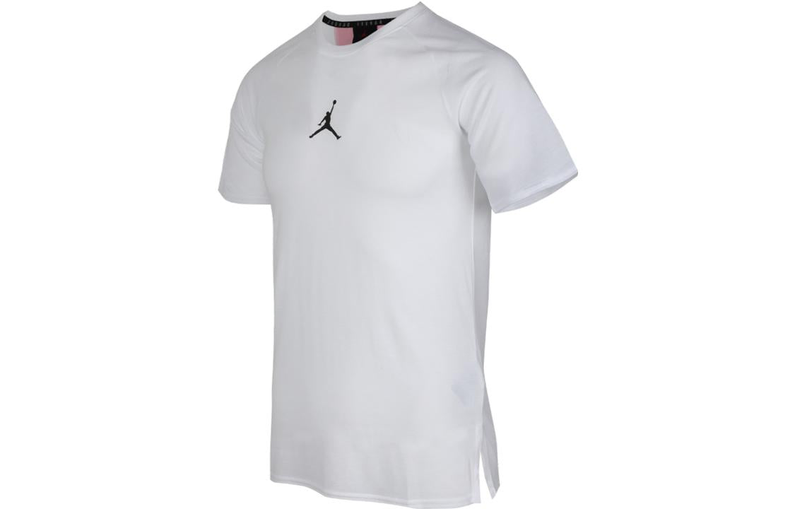 Air Jordan Basketball Sports Breathable Logo Quick Dry Short Sleeve White 889714-102