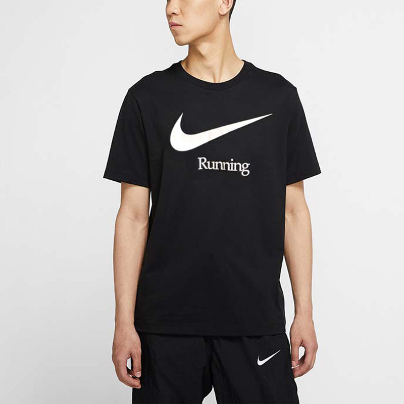 Nike Dri-FIT Logo Printing Sports Quick Dry Short Sleeve Black DB5590-010