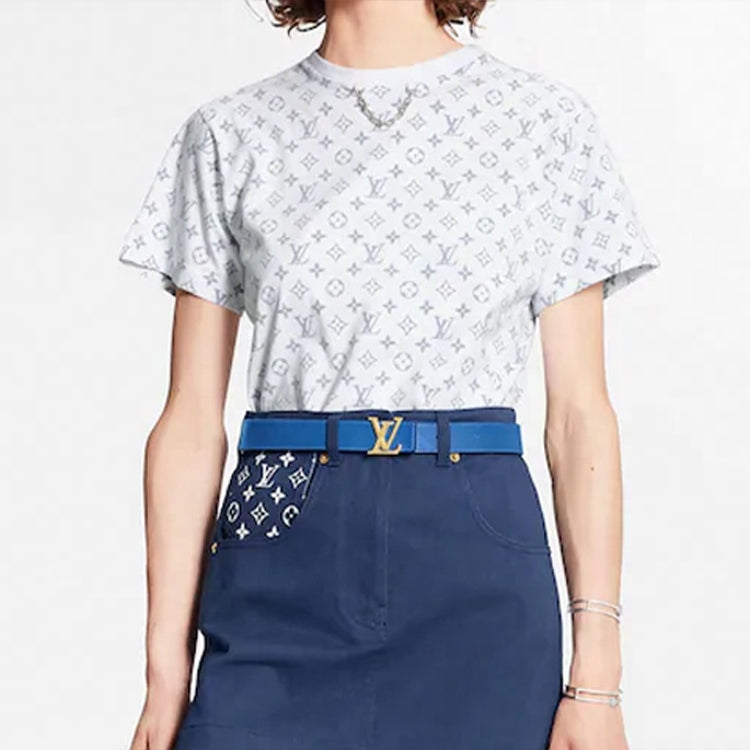 LOUIS VUITTON SS22 Collar Chain Logo Short Sleeve Unisex White 1A8QDG