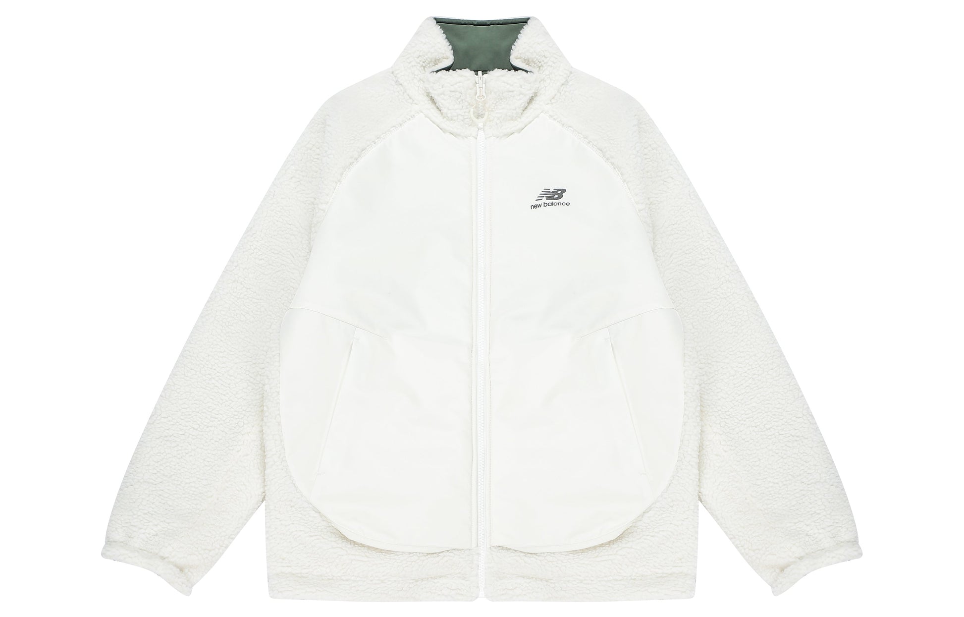 New Balance Sports Warm Reversible Jacket Asia Sizing 'White Green' 6DC39703-IV