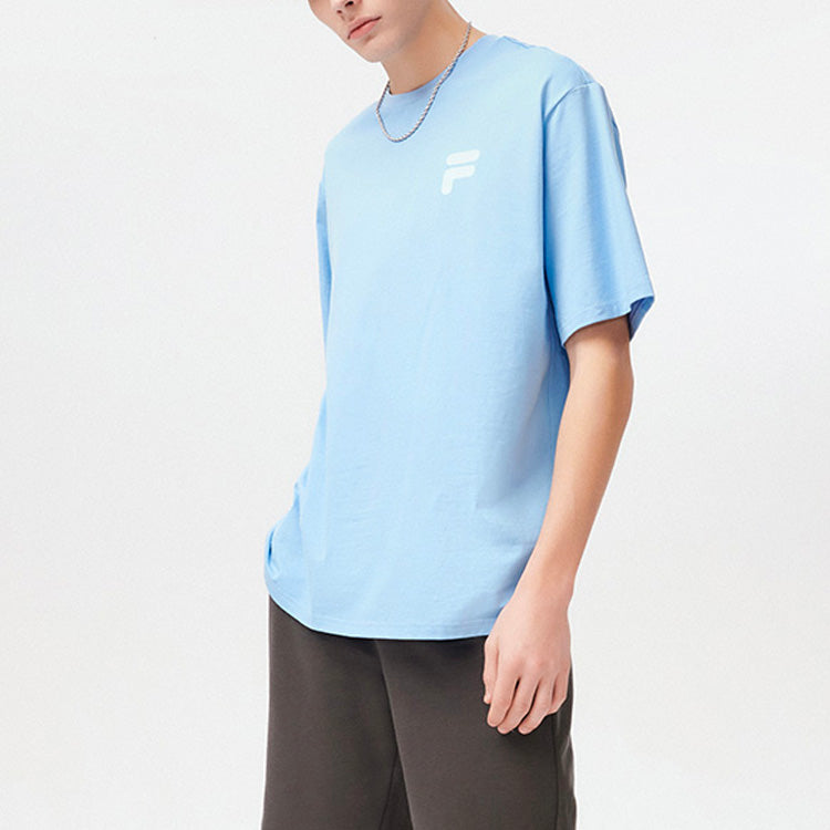 Fila FUSION Casual Sports Round Neck Short Sleeve Couple Style Blue T11U126110F-LB