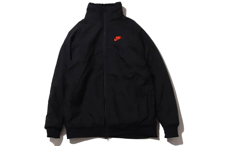 Nike Big Swoosh Reversible Boa Jacket (Asia Sizing) 'Black Chili Red' BQ6546-008