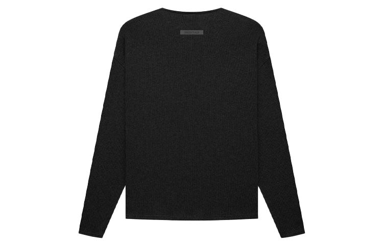 Fear of God Essentials FW21 Thermal Henley L/S Black FOG-FW21-039