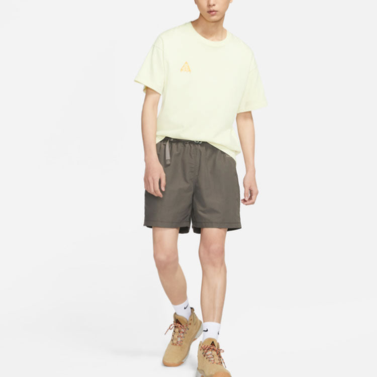 Men's Nike ACG Series Solid Color Logo Cargo Casual Shorts Mineral Gray CZ6705-004