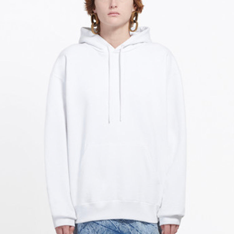 Men's Balenciaga Back Alphabet hooded Long Sleeves White 556113TAV379000