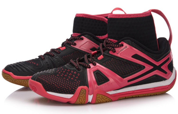 (WMNS) Li-Ning Saga Hi 'Black Red' AYAM004-1