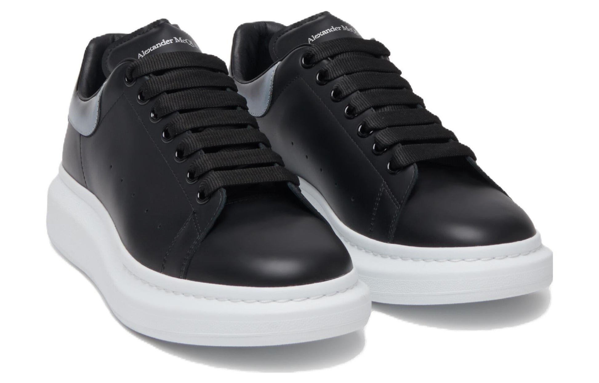 Alexander McQueen Larry Leather Sneakers 'Black White' 777367WIE9G1081