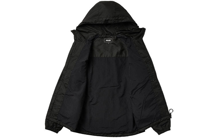 PALACE Pal Is Ace Logo Multiple Pockets Hooded Zipper Black Jacket P20JK025