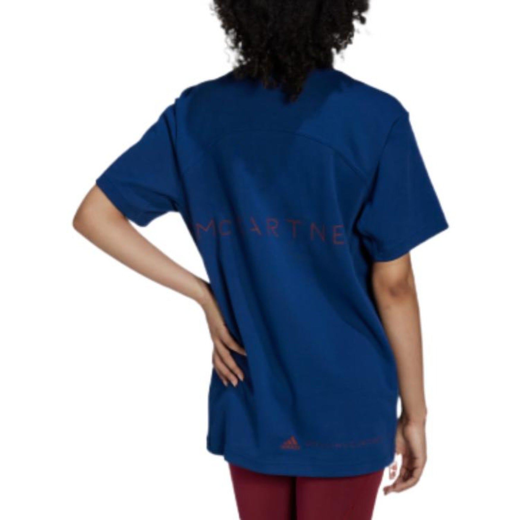 (WMNS) adidas by Stella McCartney Logo T-Shirt Asia Sizing 'Navy' HI6113