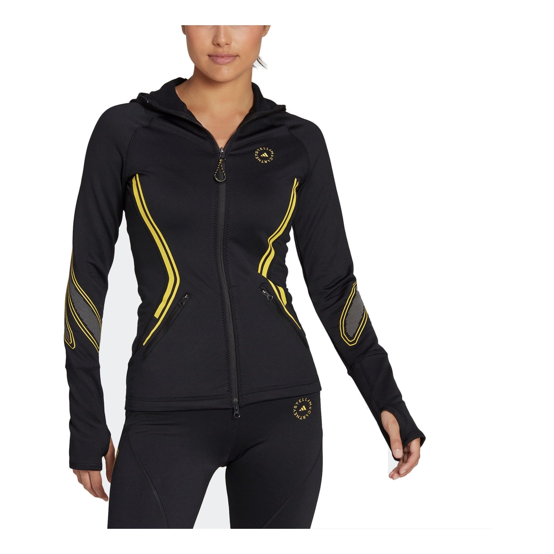 (WMNS) adidas by Stella McCartney Truepace Running Long Sleeve Track Jacket Asia Sizing 'Black' HI6055