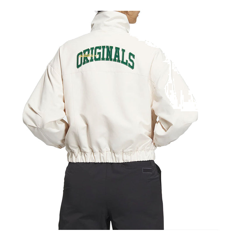 (WMNS) adidas Alphabet Print Stand Collar Zip-Up Sports Jacket Asia Sizing 'White' IL6501